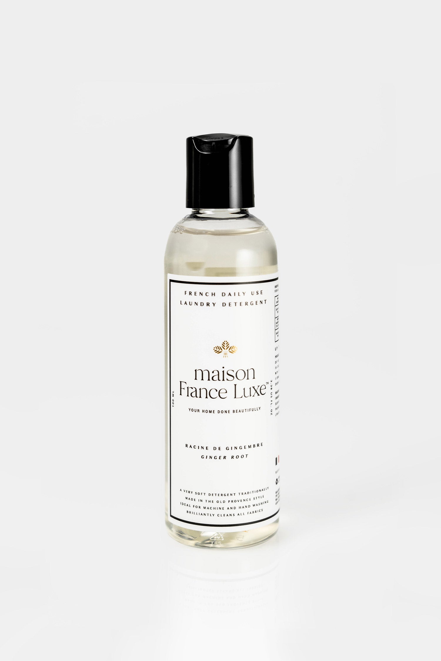 Ginger root French Laundry Detergent in travel size.