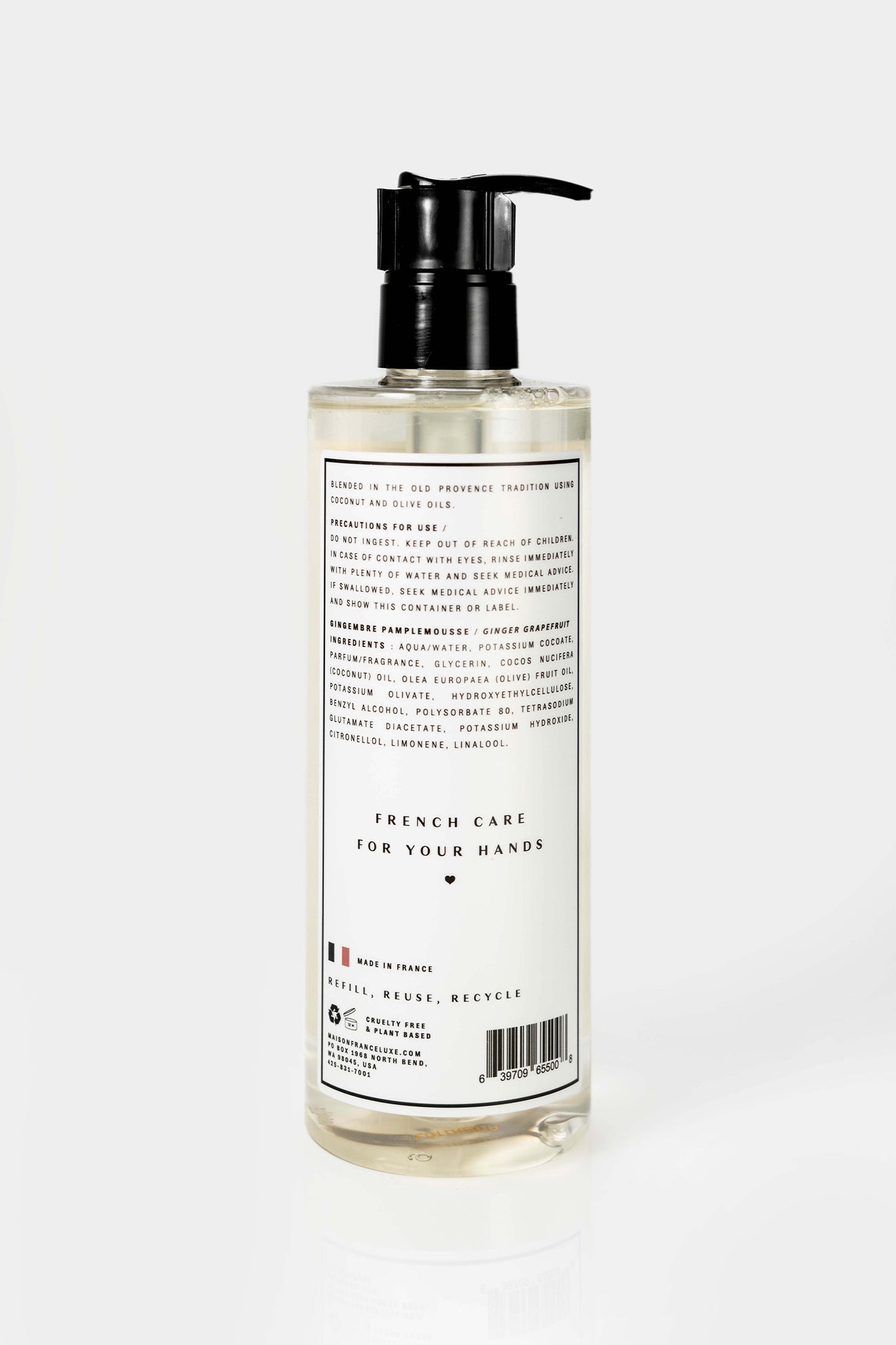 Natural French hand soap made with plant-based ingredients.
