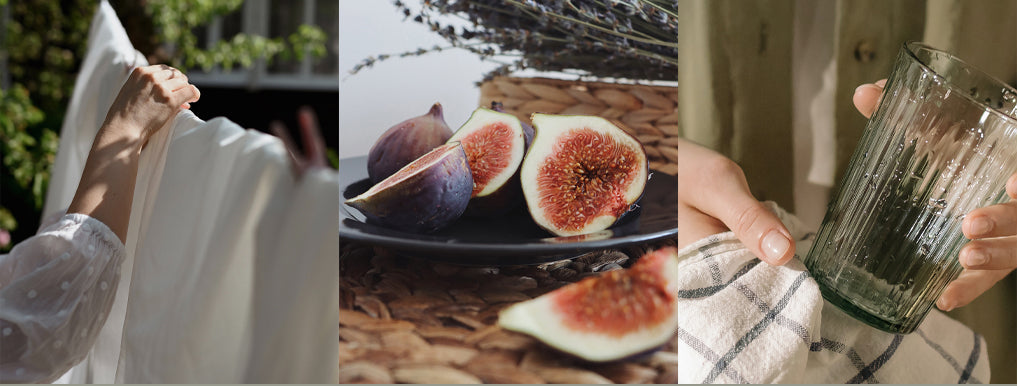 Laundry, figs, and dishes